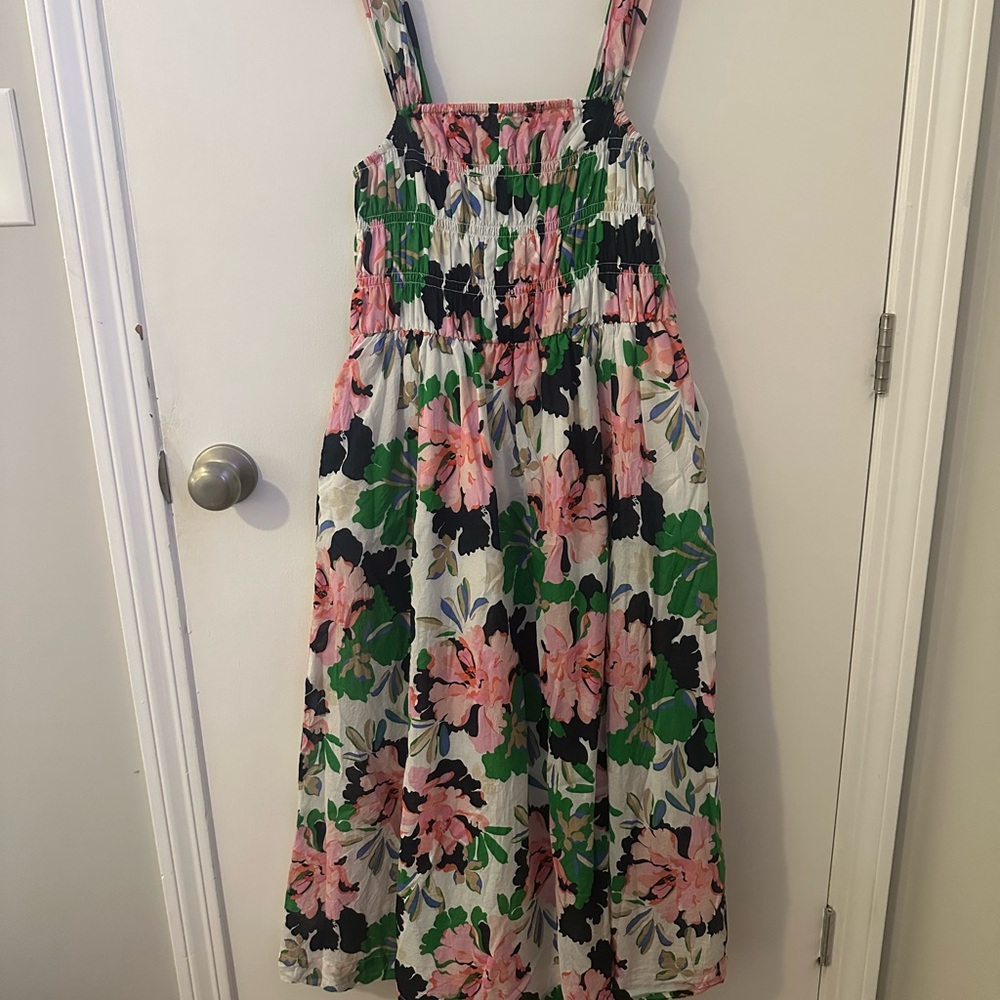 Tommy Hilfiger Floral Maxi Dress - Pink, Green, Black